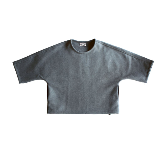 Kimono sleeve  ` flannel wool `  pullover